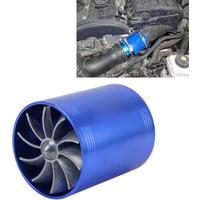 F1-Z Car Stainless Universal Supercharger Dual Double Turbine Air Intake Fuel Saver Turbo Turboing Charger Fan Set kit