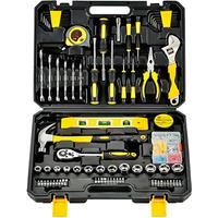 108 Piece Tool Set General House hold Hand Tool Kit with Plastic Toolbox Storage Case Used to Car