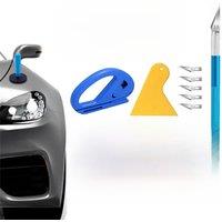 Car Film Wrap Tool Kit Vinyl Spatula Scraper Cutter Wrap Gripper Magnet Holder for Window Tint Car Accessories Squeegee Set 1-17
