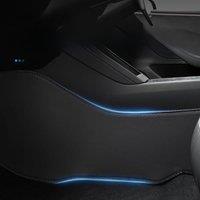 For Tesla Highland3 Model Y Center Console Two Side Panel Anti Kick Pad Defense Protector TPE Leather Sticker Foot Cover