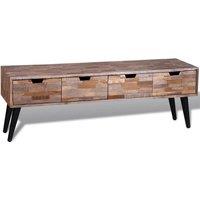 TV console Table with 4 drawers luxury recycled tea wood furniture TV cabinet modern minimalist LED furniture TV living room furniture TV Table furniture Nordic modern small apartment