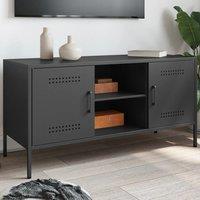 Furniture TV Black 100,5x39x50,5 cm luxury steel furniture TV cabinet modern minimalist LED furniture TV living room furniture TV Table furniture Nordic modern small apartment