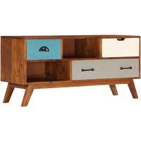 TV furniture with 3 drawers 110x35x50 cm solid acacia wood luxury furniture TV cabinet modern