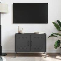 Furniture TV black 68x39x50,5 cm luxury steel furniture TV cabinet modern minimalist LED furniture