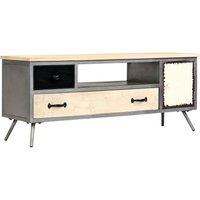 Furniture TV solid mango wood and steel 120x30x45 cm luxurious furniture TV cabinet modern minimalist LED furniture TV living room furniture TV Table Nordic furniture modern small apartment
