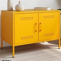 Furniture yellow TV tars 68x39x50,5 cm luxury steel furniture TV cabinet modern minimalist LED