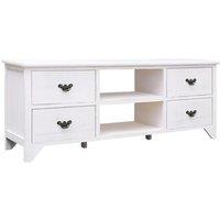 TV White furniture TV Antic 108x30x40 cm Solid Paulunnia Wood Luxury furniture TV Cabinet Modern minimalist LED furniture TV living room furniture Nordic modern small apartment furniture