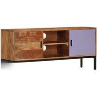 Honey and gray brown TV furniture 110x30x50 cm solid wood Acacia luxury furniture TV cabinet modern