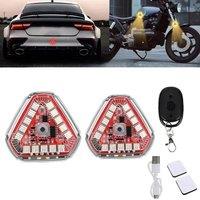 Triangle Remote Control Wireless LED Mini Strobe Aircraft Light Car Moto Bike Anti-Collision Warning Flash Signal Indicator Lamp