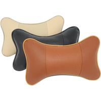 Car Neck Pillow Both Side Pu Leather 1pcs Pack Headrest For Head Pain Relief Filled Fiber Universal