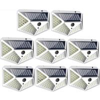 2/4/8/10PCS Solar Light Outdoor 100 LED Wall Lamp PIR Motion Sensor Lamp Waterproof LED Lights For Garden Street Decoration