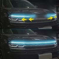 1pc Dynamic Led Car Hood Lights Strip Universal Engine Hood Guide Decorative Light Bar Auto Headlights Car Daytime Running Light