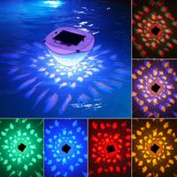 Solar Power Swimming Floating Pool Lights, Rechargeable Color Changing Underwater Pool Light That Float, 4 Colors 2 Modes,