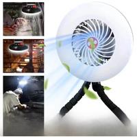 3 in 1 LED Camping Fan Multifunction Lighting Electric Fan Hanging Tent Lamp USB Charging Portable Summer Fan Light with Power