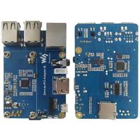 Raspberry Pi Zero 2W to 3B Adapter with USB Audio Sound Card Speaker Compatible 3B Case PI0 2 W USB HUB RJ45 Expansion board