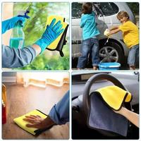 1/5/10PCS Car Microfiber Cleaning Towels Thicken Layer Soft Drying Cloth Towel Car Care Detailing Towel Wash Rags 30/60cm