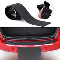 Universal Black Rubber Rear Trunk Edge Guard Scratch Protector Cover Mat Double-Sided Tape for Car SUV Trunk Rear Bumper