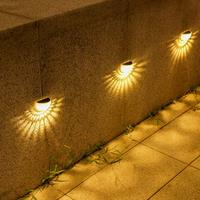 2Pack Solar Lights Outdoor,1LED Honeycomb Wall Lamp,IP65 Waterproof Light,Fence lighting,for