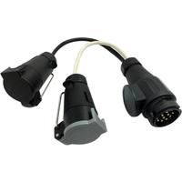 Trailer Extension Adapter 13-Pin to 7-Pin N and S Extension Cord Adapter Trailer Plug with Cover
