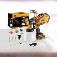 DEKO HVLP Spray Gun with LED Light & 3 Nozzle 1200ml Large Capacity High Power Electric Paint