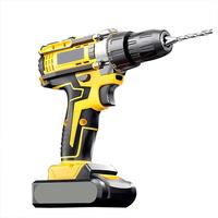 Multifunctional Lithium Electric Impact Drill, High Power Electric Hand Drill Variable Speed Screwdriver Punching Pistol Drill
