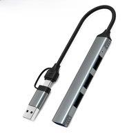 AIRSKY USB C&A Docking Station SD TF Card Reader HS8836A Hub for Mobile Phone Laptop Tablet Gamepad