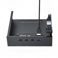 JEYI USB 3.0 Front Panel Hub, Optical Drive 5.25" Front Panel/3.5" Floppy Disk Bay Support USB