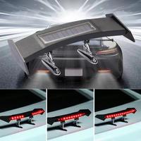 12V Mini Solar Tail Light Universal LED Car Rear Spoiler Flashing Warning Waterproof Wing with Smart Sensor Modified Accessories