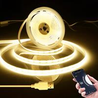5V USB WiFi COB LED Strip Light?1M 2M 3M 5M Tuya WiFi APP COB LED Strip Light Work With Smart Life