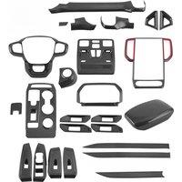 Carbon Fiber Interior Overlay Covers for Ford Ranger Wildtrak T9 2023 2024 Upgrade Inner Decoration Parts LHD，RHD Available