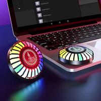 RGB Magnetic Pickup Ambience Led Light, RGB Voice Control Music Rhythm Lamp, Dance Atmosphere Lighting, for Party,Car,Home Decor