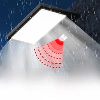 50W Solar LED Street Lamp Outdoor Waterproof Floodlight PIR Motion Sensor Garden Exterior Wall Emergency Lighting With IR Remote