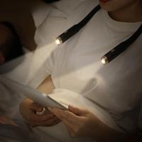 LED Neck Reading Light, Book Light for Reading, Bendable Arms, Rechargeable, Long Lasting, Perfect for Reading Camping Night