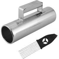 Professional Large Stainless Steel Guiro with Scraper Latin Merengue Percussion Musical Instrument