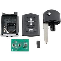 Car Smart Remote Key 3 Buttons 80-Bit 63 Chip Car Key Fob Fit for MAZDA 2 3 5 6 RX8 MX5 433Mhz