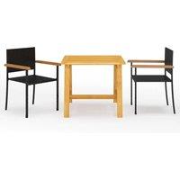 Garden dining Together 3 pcs Black