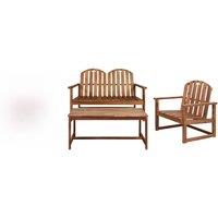 Garden furniture 4 pcs solid acacia drink