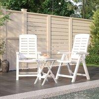 Garden dining Together 3 pcs white polypropylene
