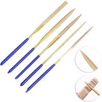 Sanding Polishing Alloy Tools Woodworking Assorted Wood File Titanium Plated Diamond File 3*140mm