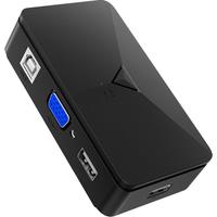 llano 8 in 1 KVM Switcher VGA 2 Port Adapter Display Converter Expansion Splitter USB Sharer