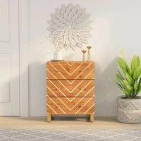 Brown and Black side cabinet 60x33,5x75 cm mango tree drink