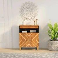 Brown and Black side cabinet 60x33,5x75 cm mango tree drink
