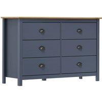 Buffet Hill gray 125x40x80 cm solid pin Wood