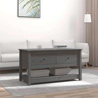 Low Table Gray 102x49x55 cm solid wood pin