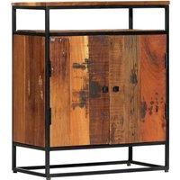 Side cabinet 60x35x76 cm solid wood recovery and steel