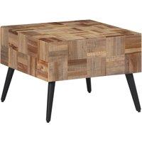 Grey Low Table 55x55x40 cm solid recovery teck