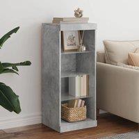 Buffet with LED lights gray concrete 41x37x100 cm