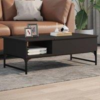Low Table black 100x50x35 cm engineering drink and metal