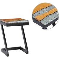 Low Table 30x30x50 cm solid teck Wood and polyresin