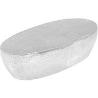 Silver hammered Low Table 100x50x28 cm aluminum